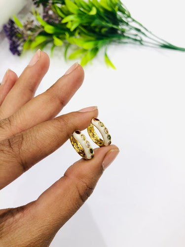 Enamel Hoop Earrings